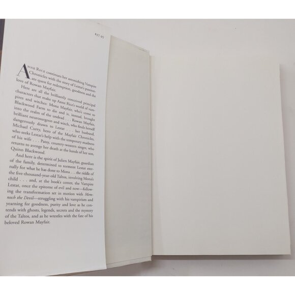 Anne Rice Blood Canticle (Vampire Chronicles Book 10) Hardcover Horror Novel - Picture 4 of 7